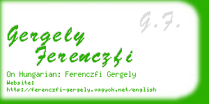 gergely ferenczfi business card
